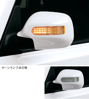 Turn lamp attaching door mirror cover
