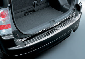 Rear bumper step guard