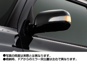 Side turn lamp attaching door mirror