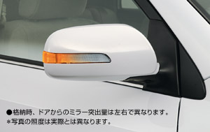 Side turn lamp attaching door mirror