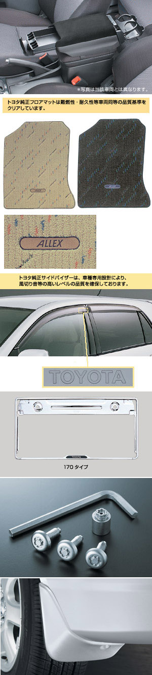 BASIC set (type B)/[set item type 1 (multiple use center console)][Floor mat (deluxe)][Side visor (BASIC)][Mad guard (1 units)][Number frame front (170 types (stainless steel))][Lock volt/bolt (license plate]