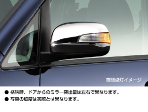 Side turn lamp attaching door mirror (plating type)