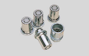 Reverse key wheel nut