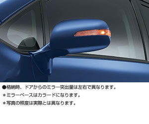 Side turn lamp attaching door mirror (colored)