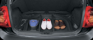 Luggage under tray