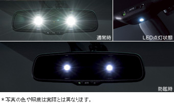 自動防眩ミラー(スポット照明付)