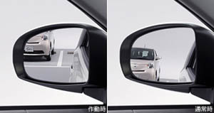 Reverse gearing mirror