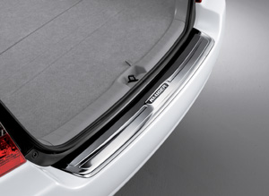 Rear bumper step guard
