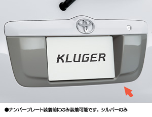 Rear license garnish