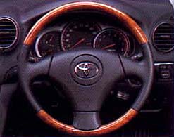 Wood pitch steering wheel