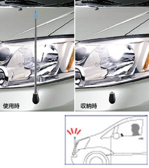 Fender lamp (electromotive remote control expansion and contraction type (front automatic))