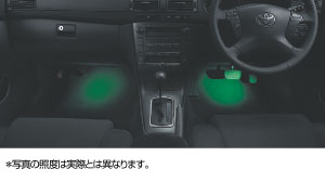 Foot lamp (driver's seat + suicide seat)