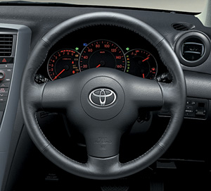 Leather volume steering wheel