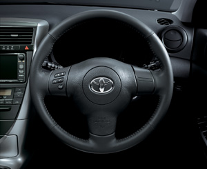 Leather volume steering wheel