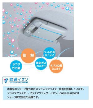 Disinfectant ion air cleaner (dome lamp attaching automatic)