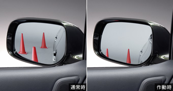 Reverse gearing mirror