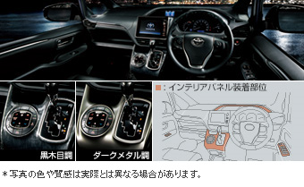 インテリアパネルセット（黒木目調） インテリアパネル(黒木目調　センタークラスター)(黒木目調　メーターフード)(黒木目調　スイッチベース)/インテリアパネルセット（ダークメタル調） インテリアパネル