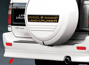 Rear bumper spoiler