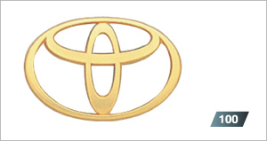 Gold emblem (the Toyota symbol (for rear))