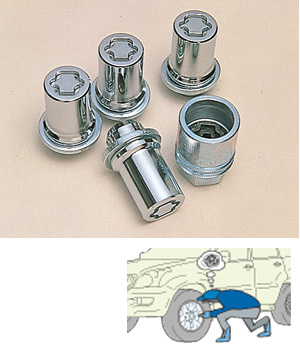 Reverse key wheel nut