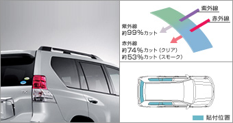 IR (infrared ray) cutting film (riyasaido batsukugarasu (clearing))/IR (infrared ray) cutting film (riyasaido batsukugarasu (smoke))