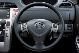 Leather volume steering wheel