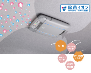 Disinfectant ion air cleaner (dome lamp attaching automatic)