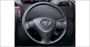 Leather volume steering wheel