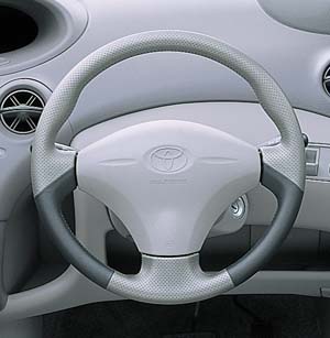 Leather volume steering wheel