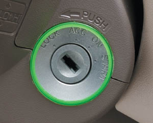 Ignition key illumination