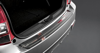 Rear bumper step guard