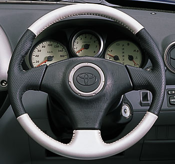 Leather volume steering wheel