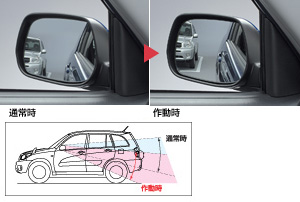 Reverse gearing mirror