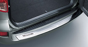 Rear bumper step guard