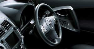 Leather volume steering wheel