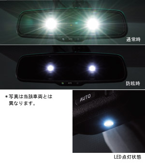 自動防眩ミラー(スポット照明付)