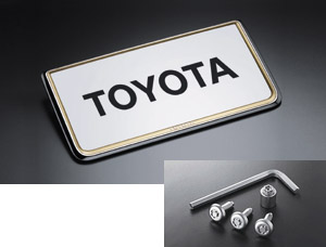 盗難防止機能付ナンバーフレームセット(タイプ１)  ベーシックアイテム(セットアイテム(ロックボルト・ナンバープレート用）)ベーシックアイテム(ナンバーフレーム　フロント/リヤ・タイプ１（プレステージ
