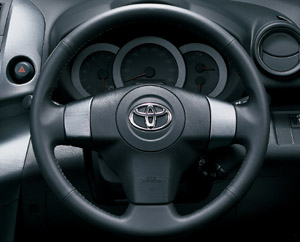 Leather volume steering wheel