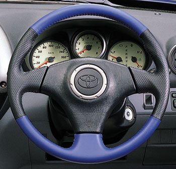 Leather volume steering wheel
