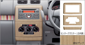 Interior panel (center cluster plain wood pitch)
