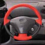 Leather winding steering wheel