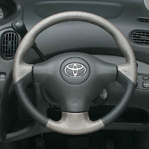 Leather volume steering wheel