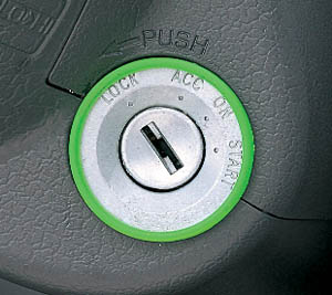 Ignition key illumination
