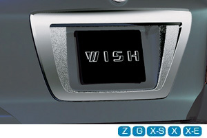 Rear license garnish