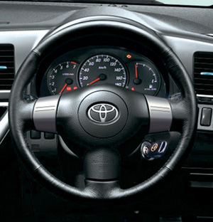 Leather volume steering wheel