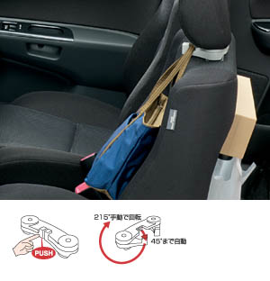 Bag hook (push type)