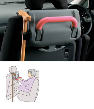 Seat back grip (umbrella holder attaching)