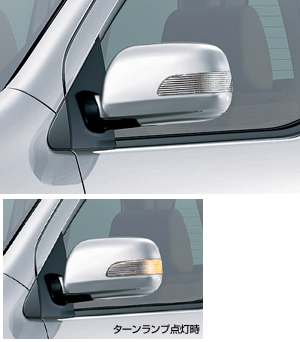 Side turn lamp attaching door mirror
