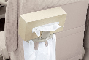 Tissue holder (hook attaching for dust pack)