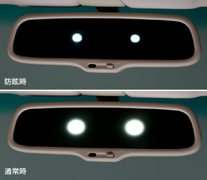The automatic anti it is glaring mirror